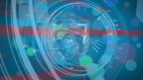 Animation of counting, circles and data processing over blue background with dots. global internet security, data processing, connections and digital interface concept digitally generated video. - Powered by Shutterstock - Get 15% off with code: PIKWIZARD15