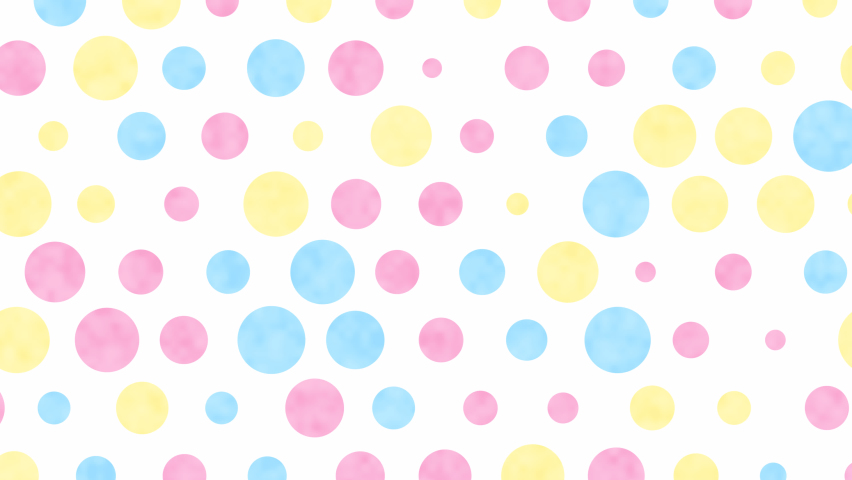 Pastel polka dots floating on a 4K white background. - Powered by Shutterstock - Get 15% off with code: PIKWIZARD15