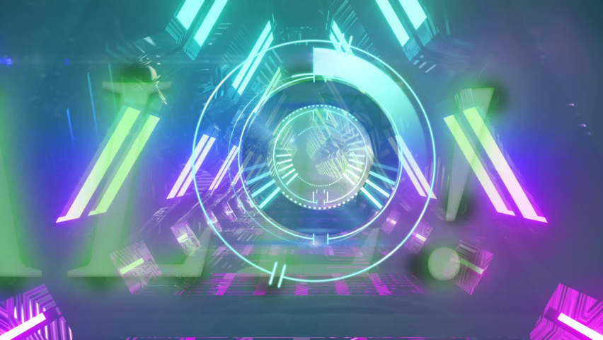 Animation of sale text and scope scanning over tunnel. social media and communication interface concept digitally generated video. - Powered by Shutterstock - Get 15% off with code: PIKWIZARD15