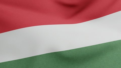 National flag of Hungary waving original size and colors 3D Render, Magyarorszag zaszlaja is official flag of Hungary, Hungary flag textile