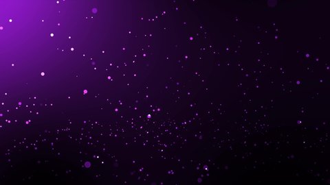 Animated purple color Particles falling on ground background, particles background