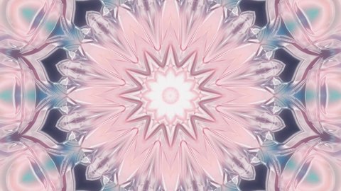 Abstract Kaleidoscope Background. Motion Graphics Pattern. 4K Fractal Animation Footage.