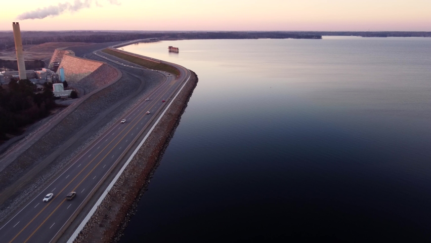 The Dreher Shoals Dam, also known as the Lake Murray Dam. At the time of completion it was the world