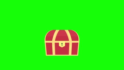 Animation Of A Treasure Chest With Lots Of Money Greenback