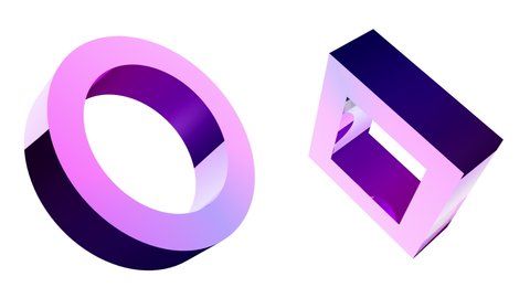 Play icon isometric, 3D rendering play icon black, white and purple colors. Flat and isometric symbols Logo design element, isometric drawing, Impossible shape, 3D illustration colorful art