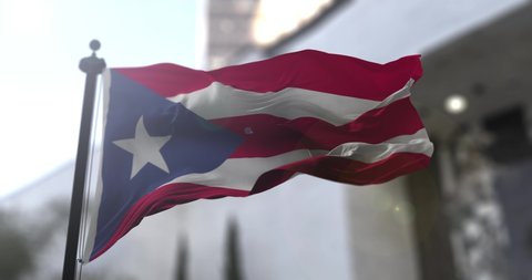 Puerto Rico national flag. Puerto Rico country waving flag. Politics and news illustration