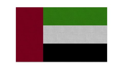 United Arab Emirates flag, United Arab Emirates flag rolling reveal with green screen 
