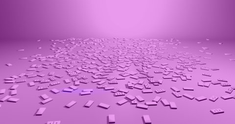 Domino effect seen in monochromatic purple color