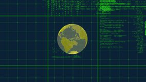Animation of digital data processing over statistics and globe. global online computing and data processing concept digitally generated video. - Powered by Shutterstock - Get 15% off with code: PIKWIZARD15