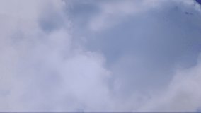 Animation of sky full of moving clouds. colour, movement and light background concept, digitally generated video.