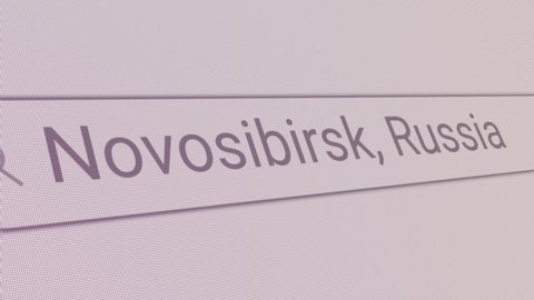 Search Bar Novosibirsk Russia 
Close Up Single Line Typing Text Box Layout Web Database Browser Engine Concept