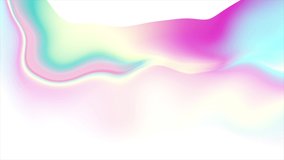 Colorful holographic foil abstract liquid waves futuristic motion background. Seamless looping. Video animation Ultra HD 4K 3840x2160