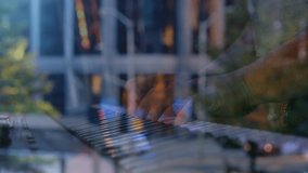 Animation of blurred road traffic over caucasian woman playing piano. party, music and entertainment concept digitally generated video. - Powered by Shutterstock - Get 15% off with code: PIKWIZARD15