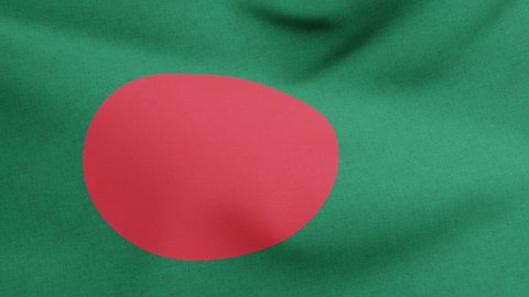 National flag of Bangladesh waving original size and colors 3D Render, Bangladesh flag designed by Quamrul Hassan and based on similar flag used during the Bangladesh Liberation War, Bangladeshis