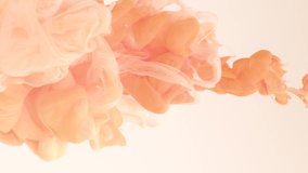 Color white and orange paint drops in water white background , abstract color mix , drop of Ink , paint falling on water. 8K downscale, slow motion. 4K. - Powered by Shutterstock - Get 15% off with code: PIKWIZARD15