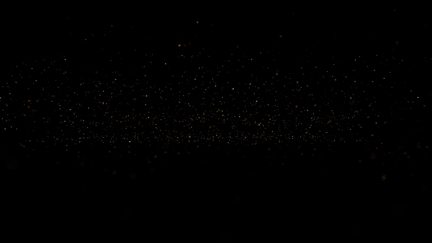 Gold Particles Moving Background. fast energy flying wave line with flash lights. Particle from below. Particle gold dust flickering on black background. Abstract Footage background for text. | Shutterstock HD Video #1088636433