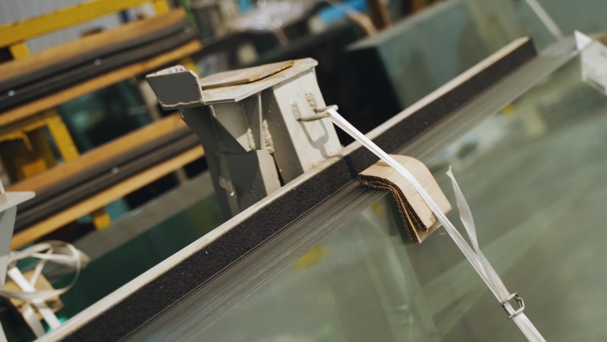 Glass production at the glass factory