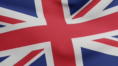 National flag of Great Britain waving original size and colors 3D Render, Kingdom Great Britain flag textile. Known Kings Colours, the Union Jack, or the British flag. King James, uk independence day
