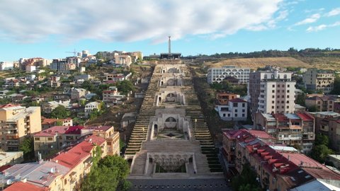 Aerial view of the Cascade in Yerevan, Armenia