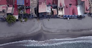 4K Footage Aerial View of the Saint Pierre Coastline, Martinique Island