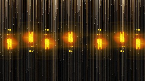 Gold Lights and particles background loop for scene and titles, logos, etc.