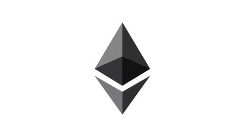 Virtual money Ethereum cryptocurrency - Ethereum ETH - Green Screen