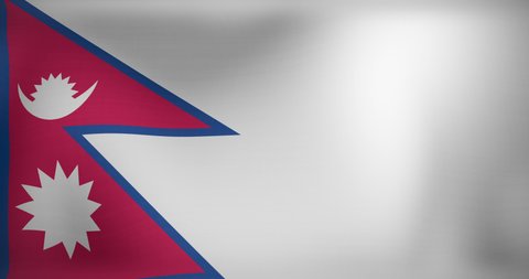 Animation of waving flag of nepal. patriotism and flag of the world concept digitally generated video.