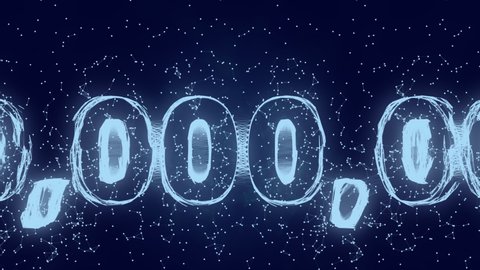 Ten million number text. Plexus with text ten million number. Plexus. 4K video