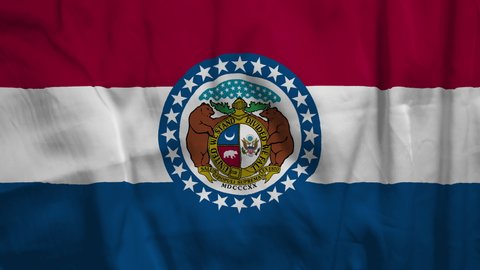 U.S states flags. Flag of Missouri. High quality 4K resolution.	