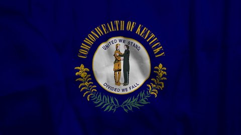U.S states flags. Flag of Kentucky. High quality 4K resolution.	