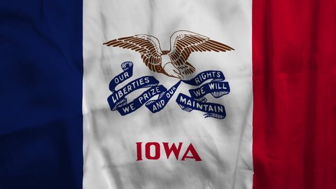 U.S states flags. Flag of Iowa. High quality 4K resolution.	
