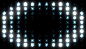 flashing Led wall light. Animation of flashing light on led wall or projectors for stage lights. Flashes on 27 different screens  4K video