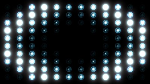 flashing Led wall light. Animation of flashing light bulbs on led wall or projectors for stage lights. Flashes on 27 different screens  4K video