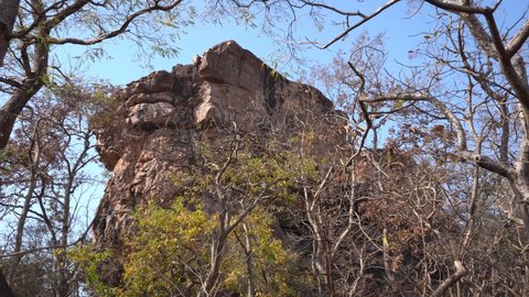 The Bhimbetka rock shelters, Bhopal, Madhya Pradesh, India, UNESCO World Heritage Site.