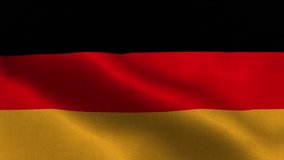 A beautiful view of Germany flag video. closeup flag waving video. Germany flag 4k resolution