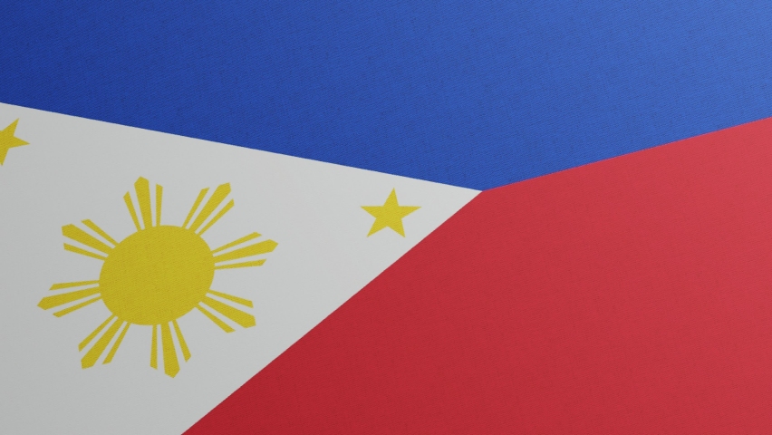 National flag of Philippines waving original colors 3D Render, Republic of Philippines flag textile, Feliciano Jocson by Julio Nakpil, coat of arms Philippines independence day, Pambansang Watawat