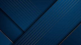 Dark blue and golden abstract tech geometric motion background. Seamless looping. Video animation Ultra HD 4K 3840x2160