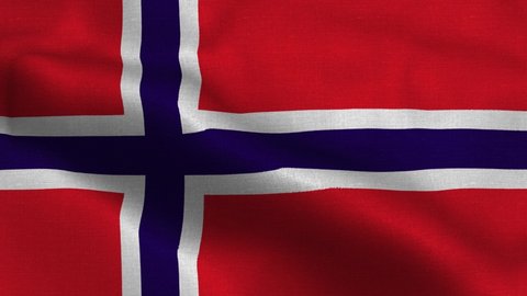 Norway National Flag. 4K  animation of the Norway flag