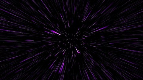 Animated 3d Particle background and purple 3D shooting particles background, texture or pattern concept.