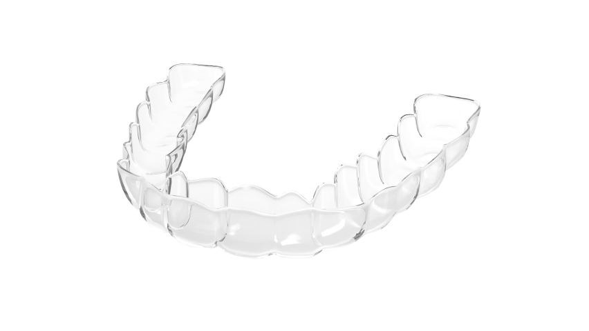 Invisible orthodontics, invisalign, white background, 3d rendering, alpha channel | Shutterstock HD Video #1088720905