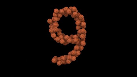 3D Render of Basketball Looping Animation Number 9