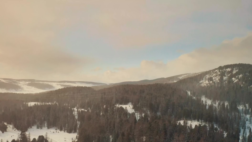 Beautiful Nature Winter Season With Trees