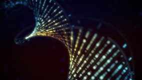Futuristic DNA Helix With Colorful Genetic Code Links Rotates On Dark Background. Hologram Of Futuristic DNA Helix. Scientific Research Concept. Futuristic Biotechnology. Human DNA Helix - Powered by Shutterstock - Get 15% off with code: PIKWIZARD15