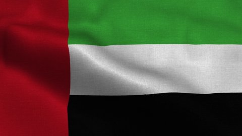 united Arab emirates National Flag. 4K animation of the UAE flag.