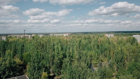 Drone Footage Pripyat Chernobyl Ukraine Abandoned Stock Footage Video