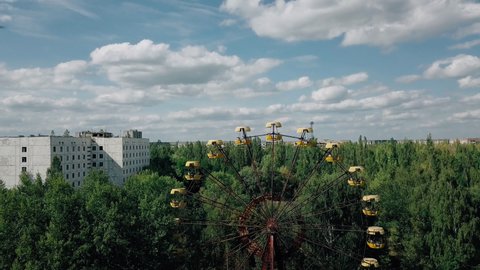 Drone Footage Pripyat Chernobyl Ukraine Abandoned Stock Footage Video