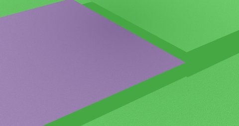 3d render with green and purple tiles