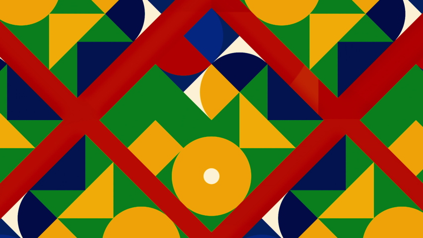 Animated colorful modern looping stained pattern. Motion. Art geometric background with transforming shapes. - Powered by Shutterstock - Get 15% off with code: PIKWIZARD15