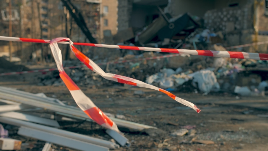 War ruin city danger ukraine kyiv kiev destruction house destroy Royalty-Free Stock Footage #1088763555