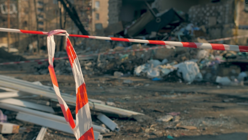 War ruin city danger ukraine kyiv kiev destruction house destroy | Shutterstock HD Video #1088763555